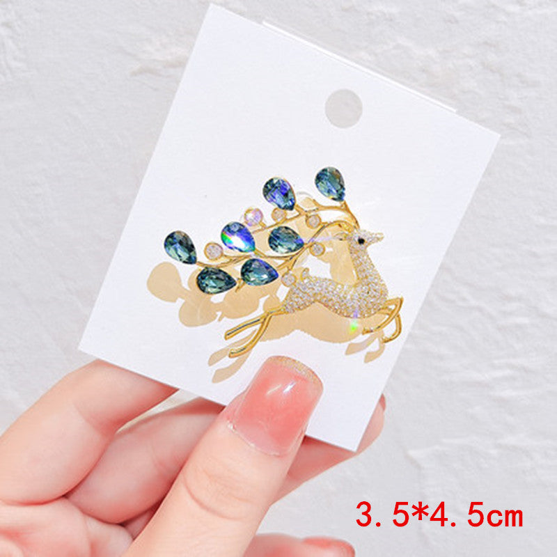 Stylish brooch pinned on a coat
