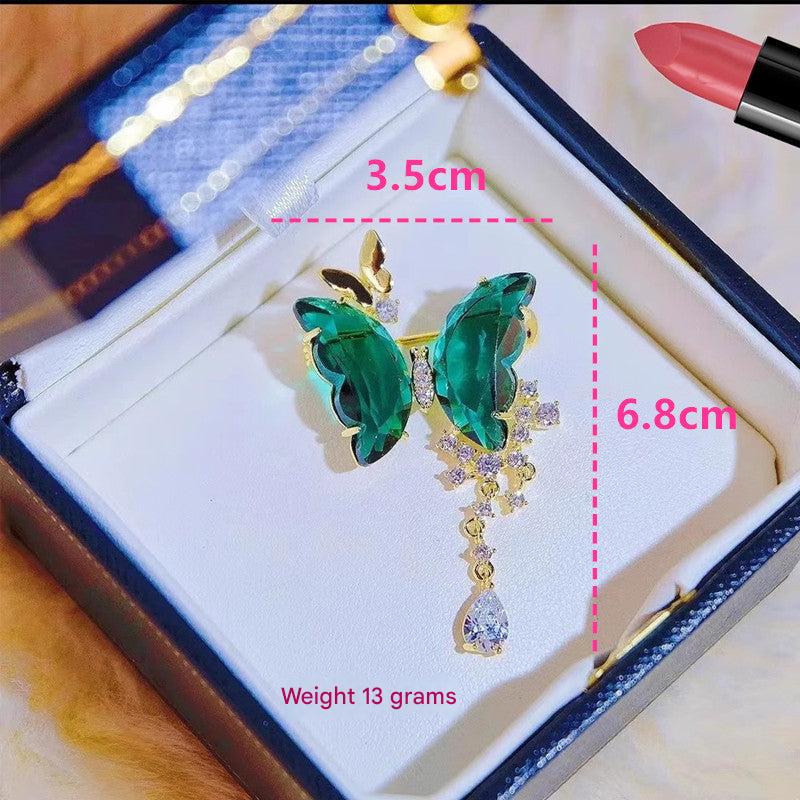 Gift-ready butterfly brooch in stylish packaging
