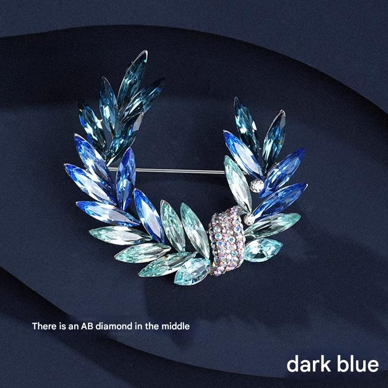 moon crystal brooch display