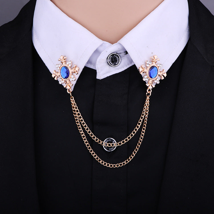 Alloy cross pendant with colourful gemstones image 4
