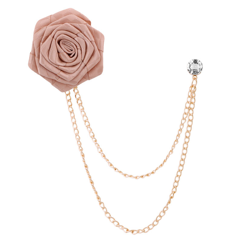 Wearing a vintage rhinestone floral brooch