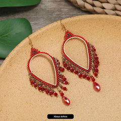 Stylish earrings displayed with bohemian outfits