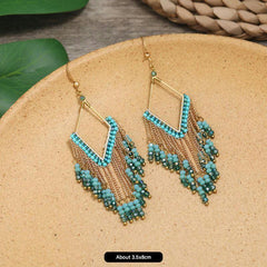 Lightweight alloy earrings with vibrant colours