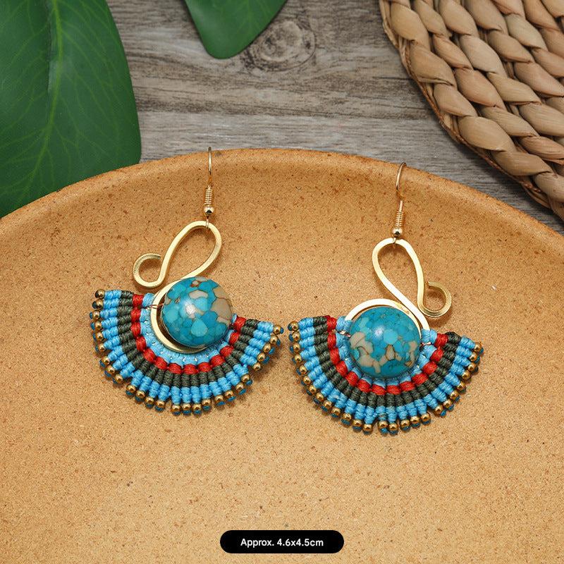 Handmade Bohemian Woven Earrings Design 10