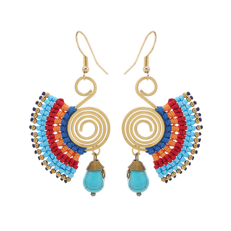 Handmade Bohemian Woven Earrings Design 5