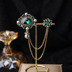 Wearing vintage necklace at a formal event
