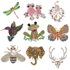 Charming animal pin brooch - Colourful design