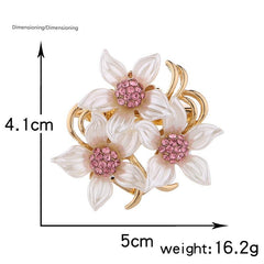 Elegant rhinestone cat eye brooch pin