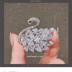 Rhinestone and Pearl Detailing on Brooch