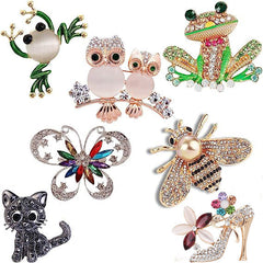 Vibrant animal brooch collection