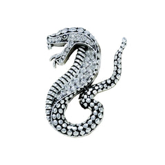 Antique Silver Snake Brooch on Display