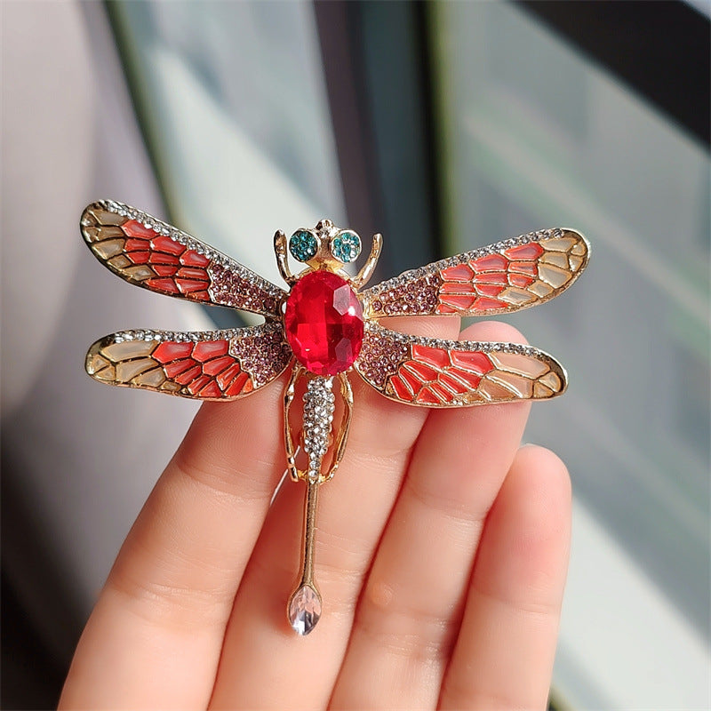 Micro-inlaid rhinestone brooch sparkle