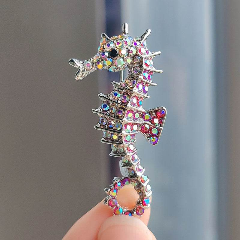 Men's and Women's Cartoon Seahorse Brooch - Image 2