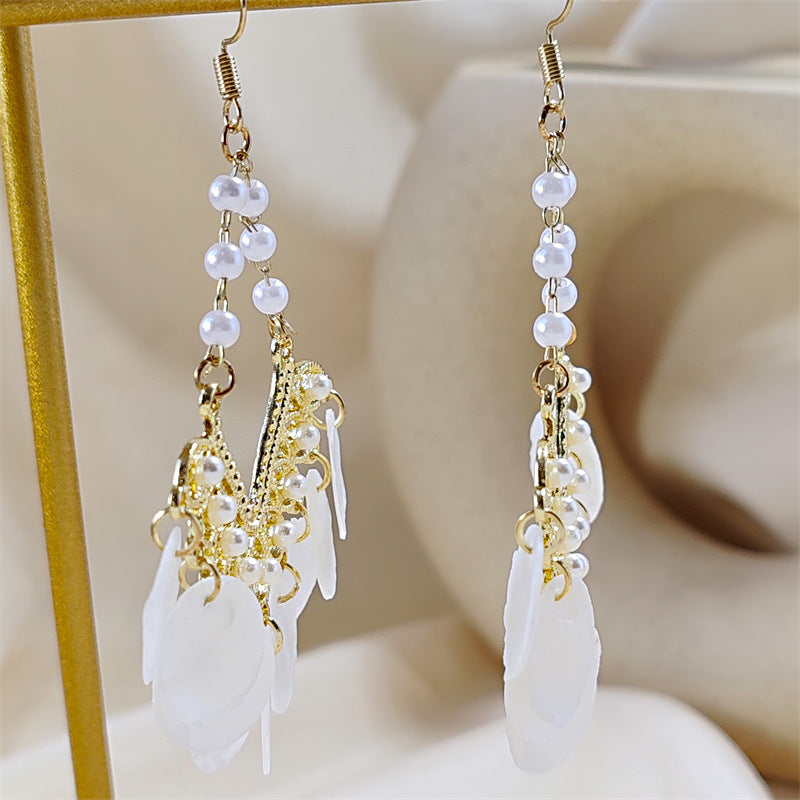 Chic Vintage Shell Tassel Earrings image 4