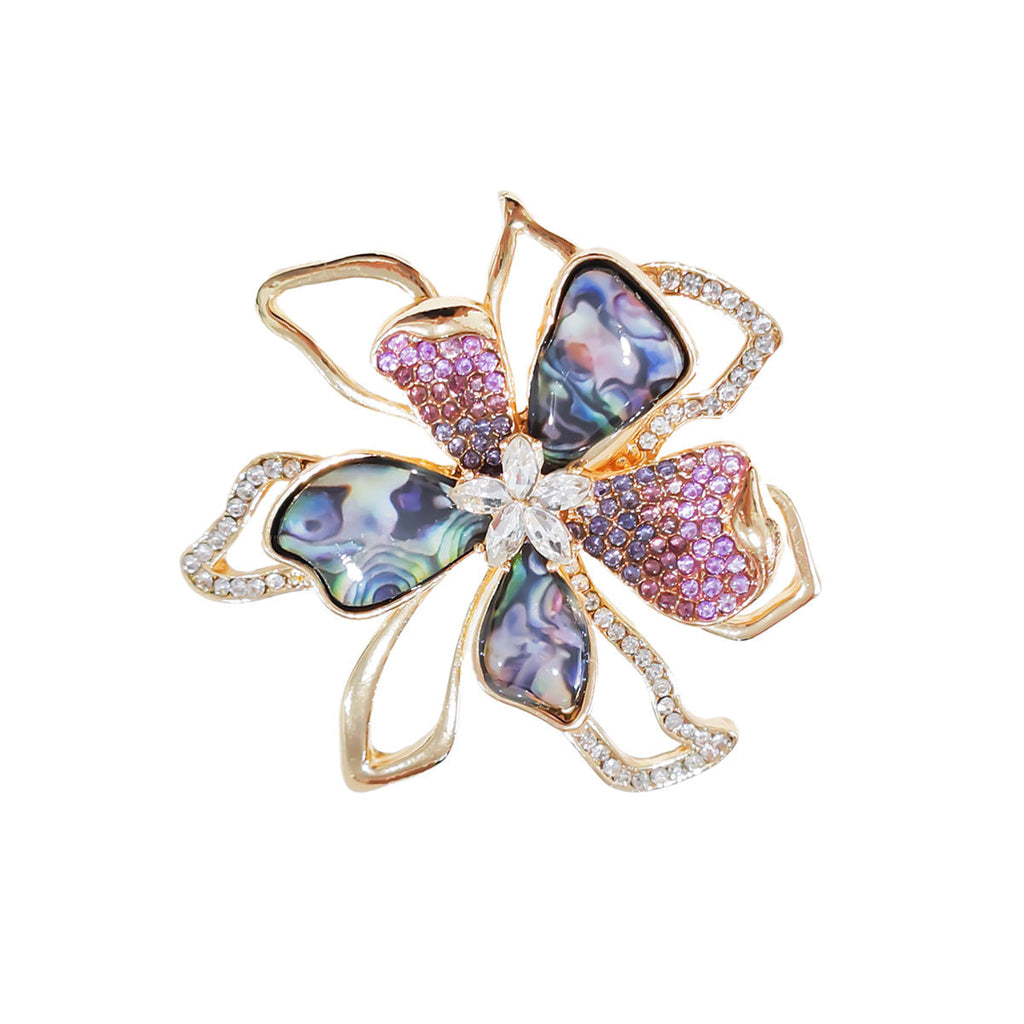 Rhinestone bowknot brooch on a fashion model