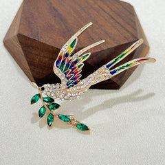 High-quality alloy swallow design brooch