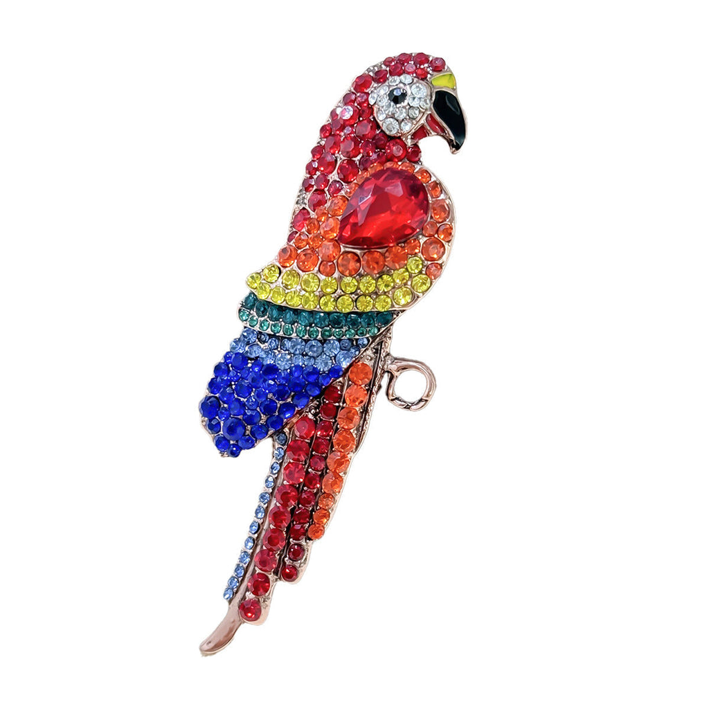 Versatile accessory - parrot brooch displayed