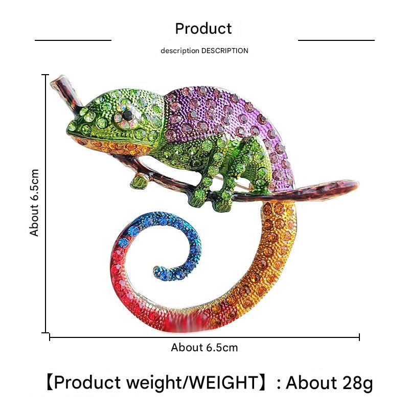 Stylish cat eye brooch on a model