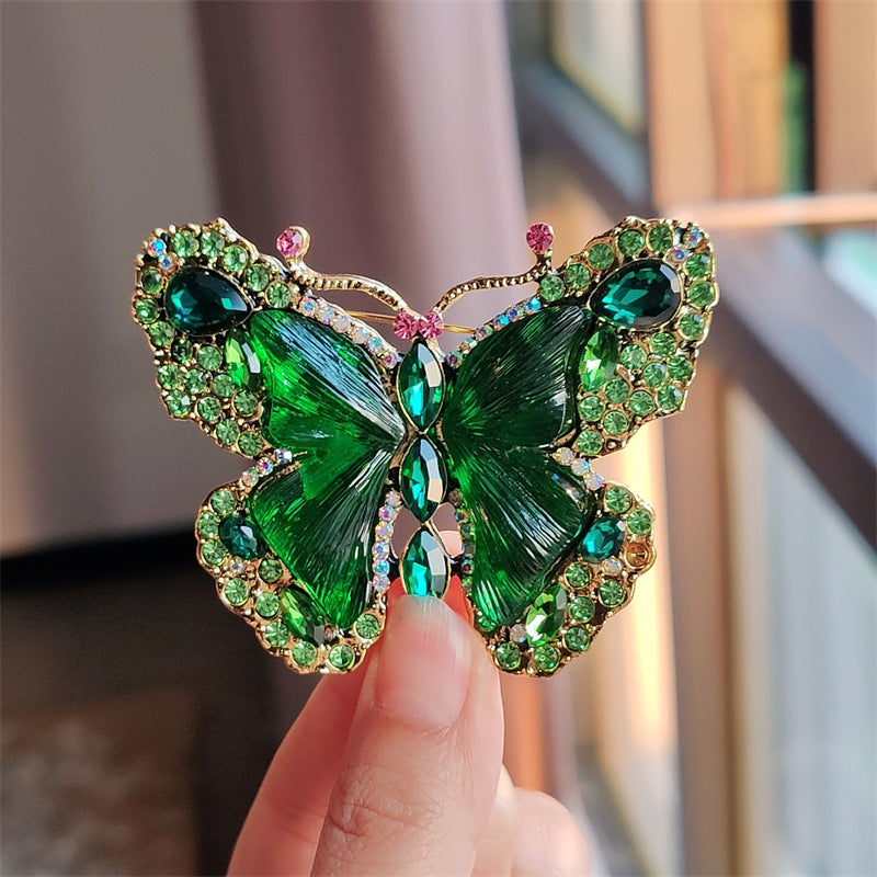 Butterfly brooch in elegant blue design