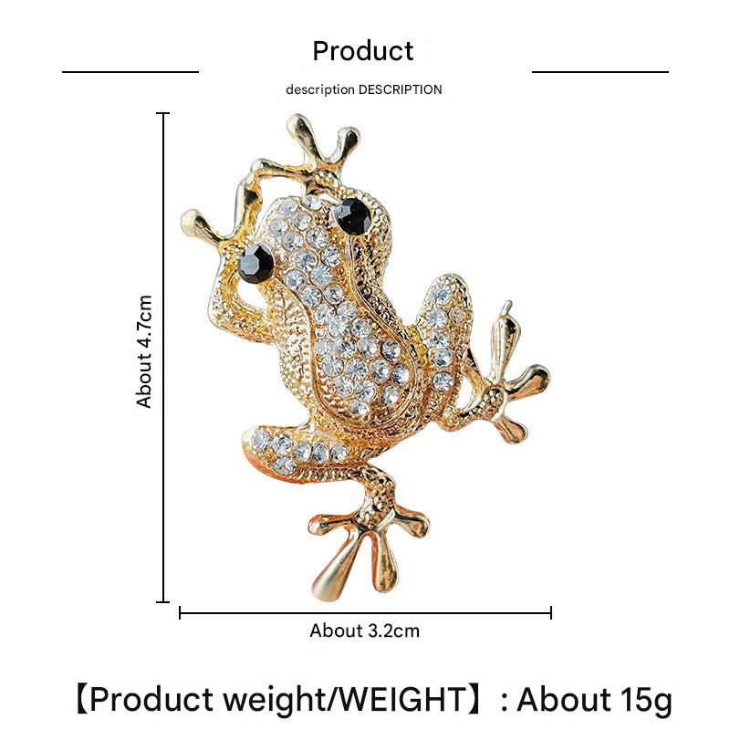 Charming Frog Brooch close-up view