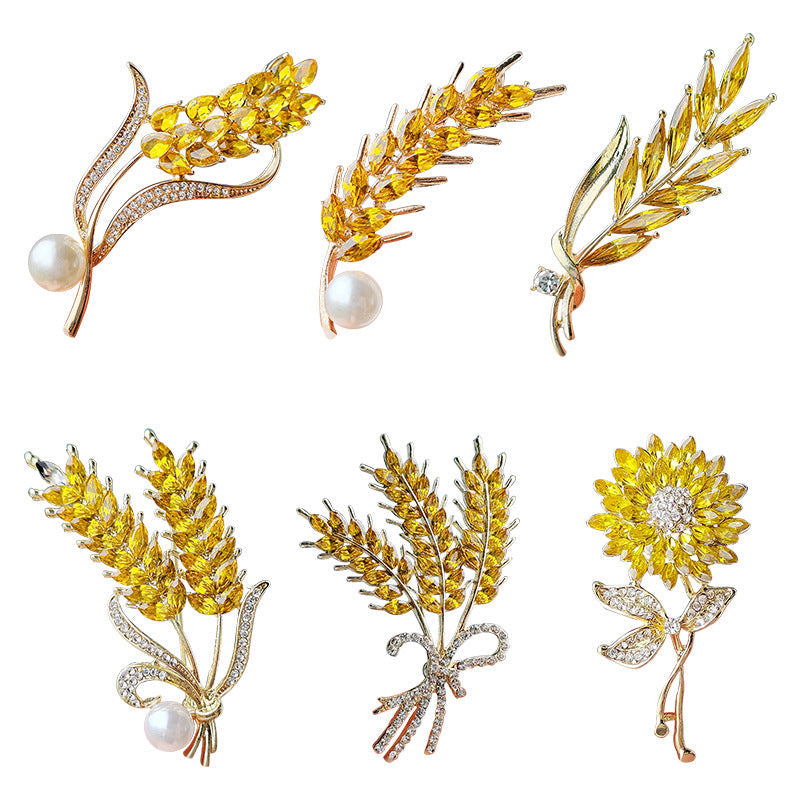Versatile sunflower pin worn on a hat