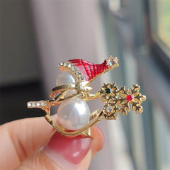 Snowman Brooch featuring charming design