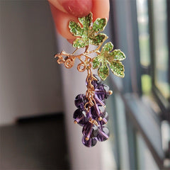 Charming brooch showcasing grapes and cherries