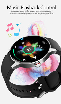 Smart fitness watch with health metrics on display