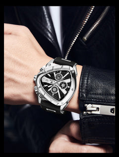 Zinc alloy case men's watch showcasing craftsmanship
