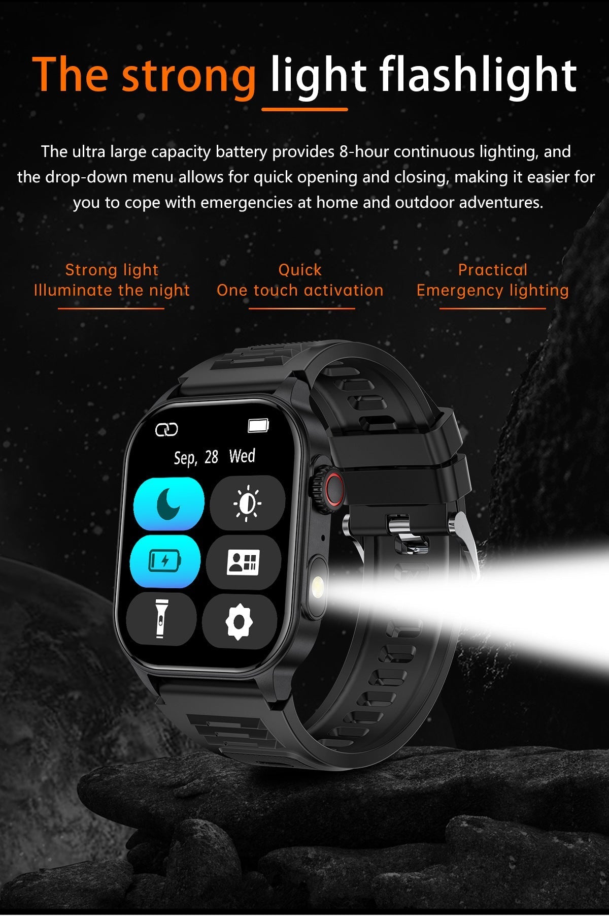 Smartwatch displaying health statistics