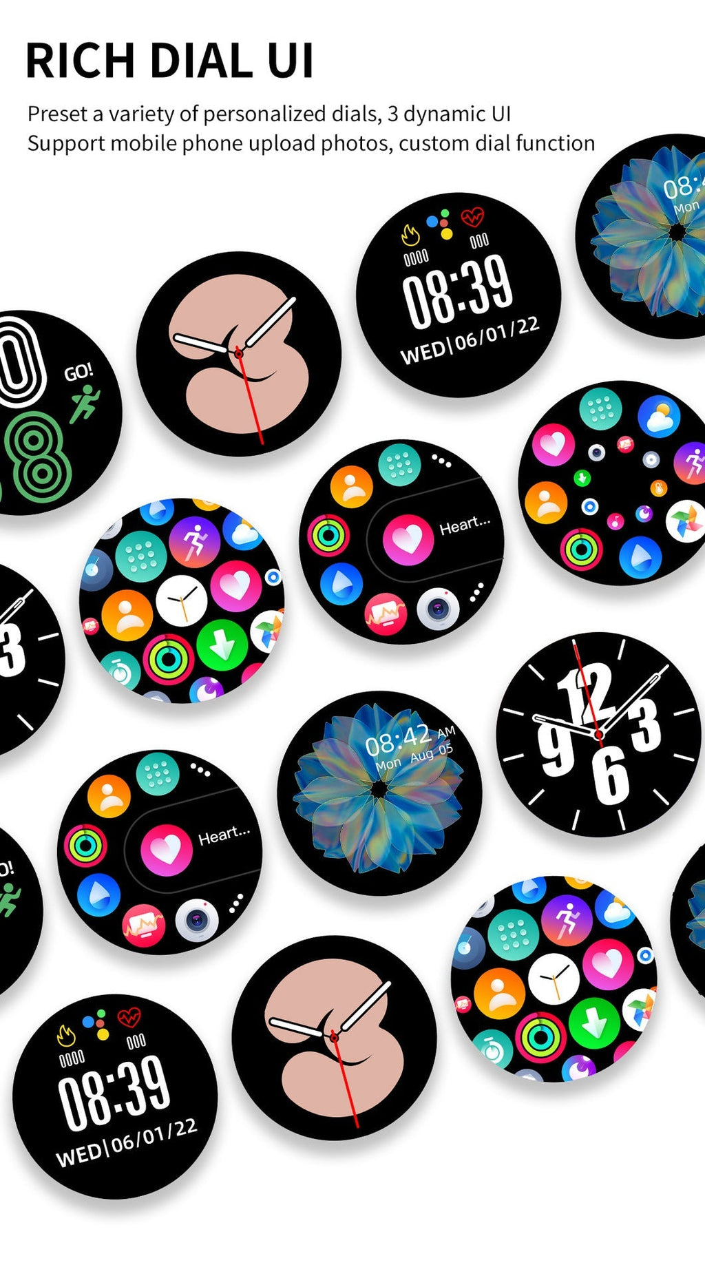 LIGE smartwatch charging display