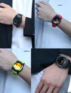 Smart Watch in black colour on a modern environment