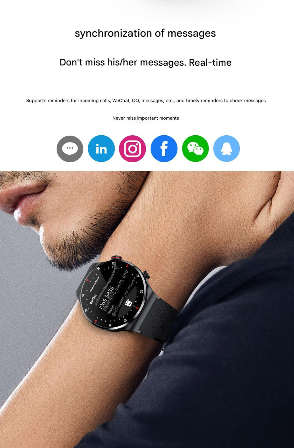 QW33 Smartwatch on Arm