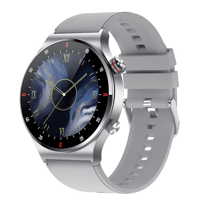 Smartwatch with stainless steel and silicone band