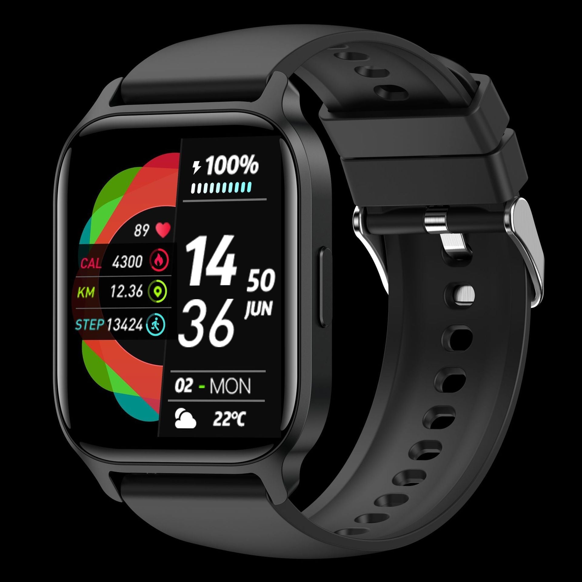 Y3 smartwatch showcasing heart rate monitor