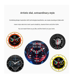 Smartwatch with stylish leather band on wrist
