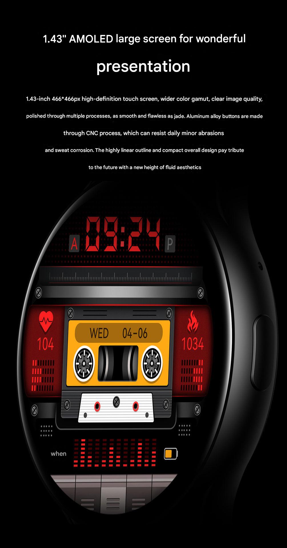 HK89 smartwatch showing heart rate monitoring