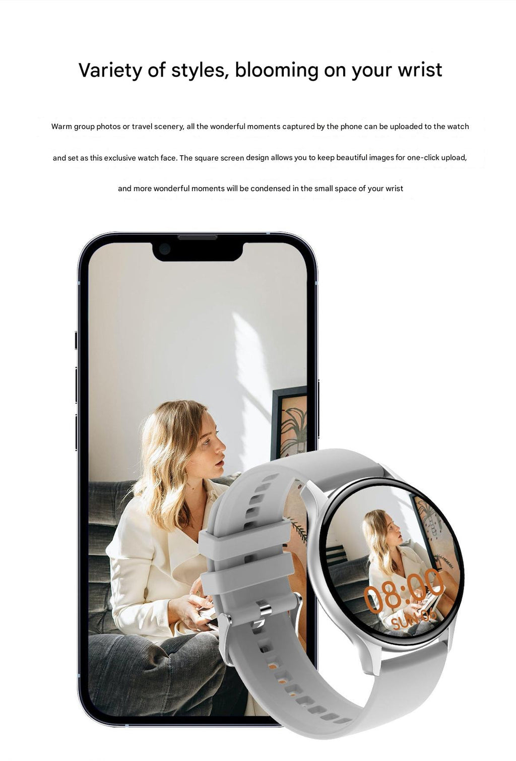 HK89 smartwatch with charging cable and magnetic charger
