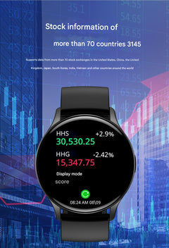 HK89 smartwatch showing heart rate monitoring