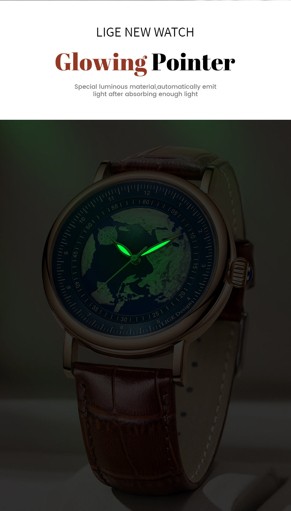 LIGE luminous display in dark