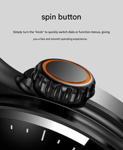 Close-up of QW49 smartwatch display