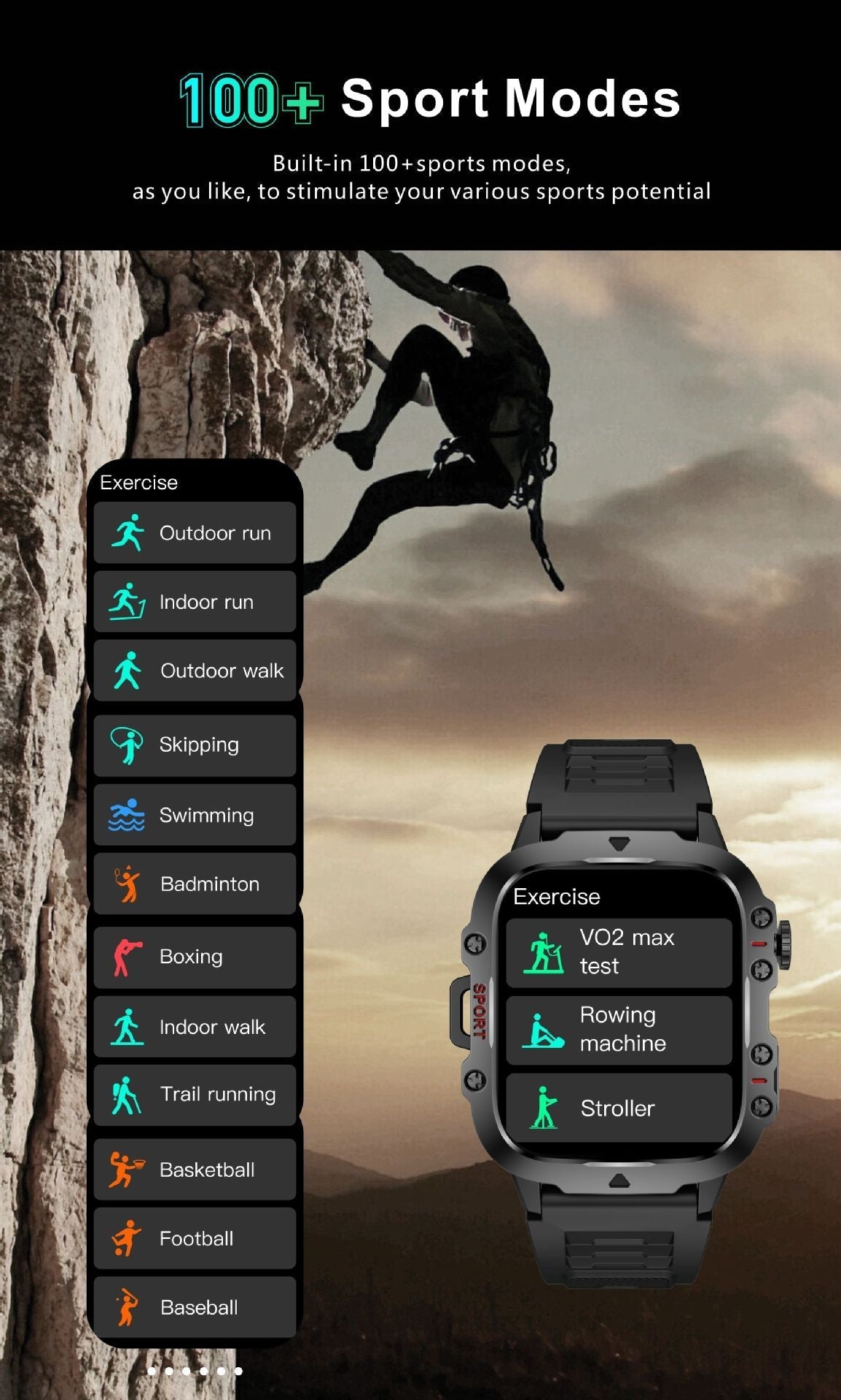Smartwatch used in a sporty environment