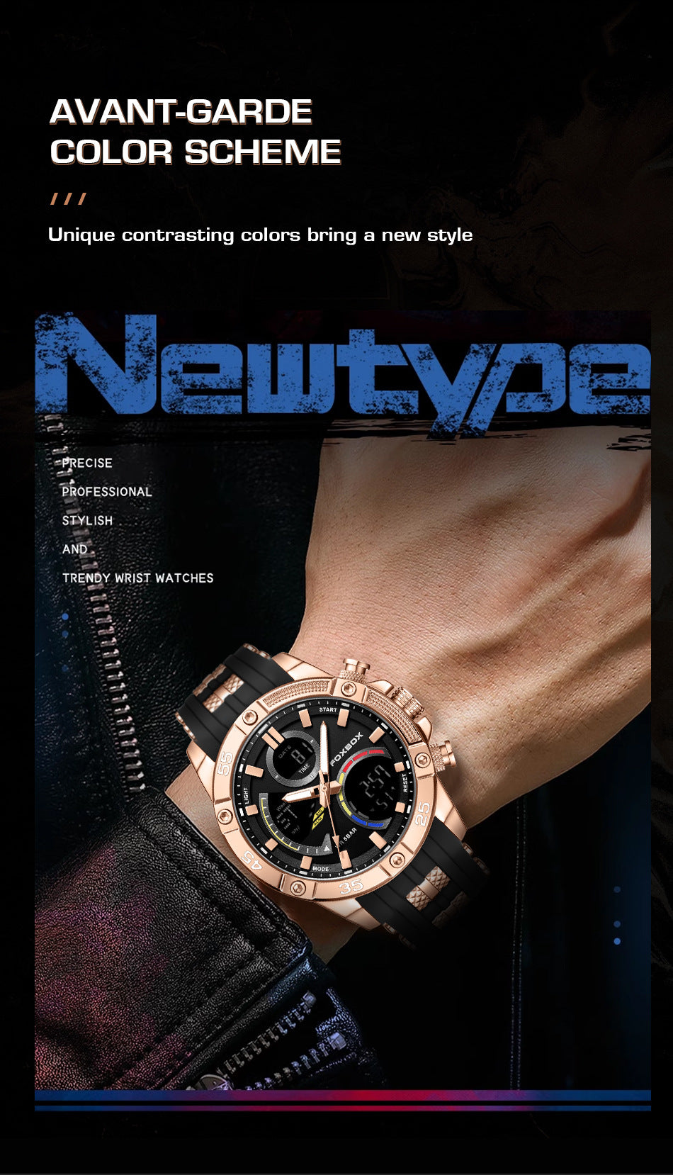 Comfortable fit of silicone strap on sports watch