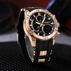Analog and digital display of the sports watch