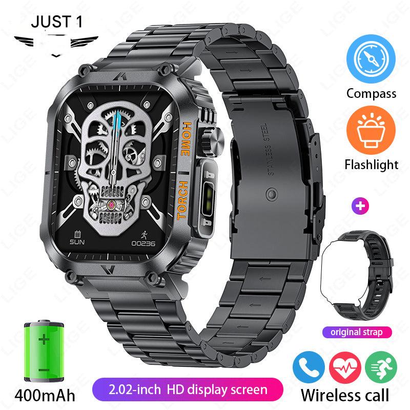 Smartwatch showcasing remote shutter feature