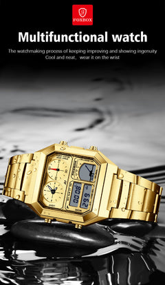Stylish Men's Sports Watch with Dual Display