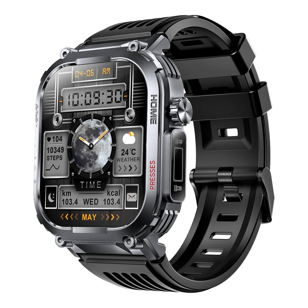 Smartwatch with silicone strap close-up