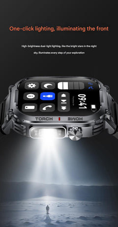 User interacting with Bluetooth smartwatch