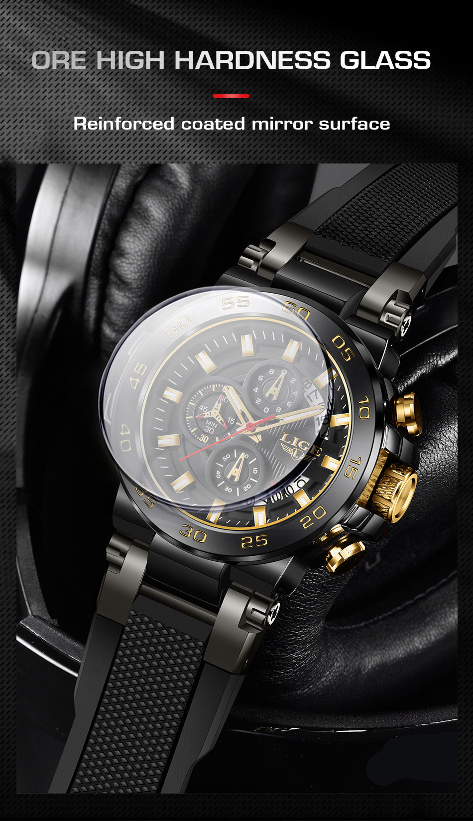 LIGE watch on wrist in casual setting