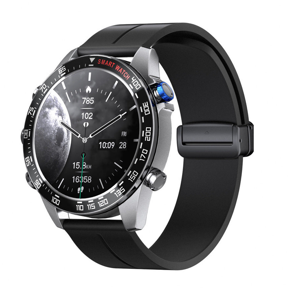 Smartwatch back view with sensor details